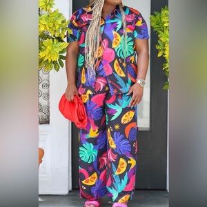 Farm Rio set top and pants both in xl I’m a size 16 / 18 and it fits great